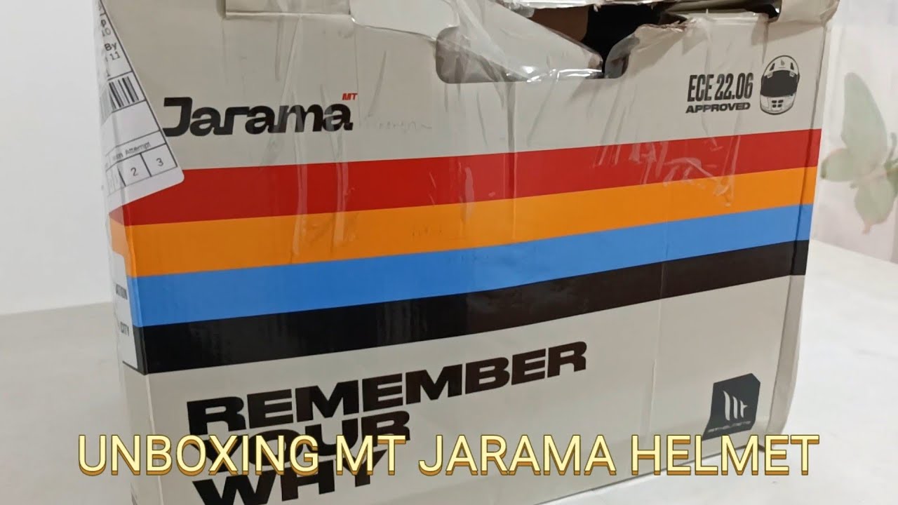 UNBOXING MT HELMETS JARAMA WHITE 68TH ANNIVERSARY EDITION