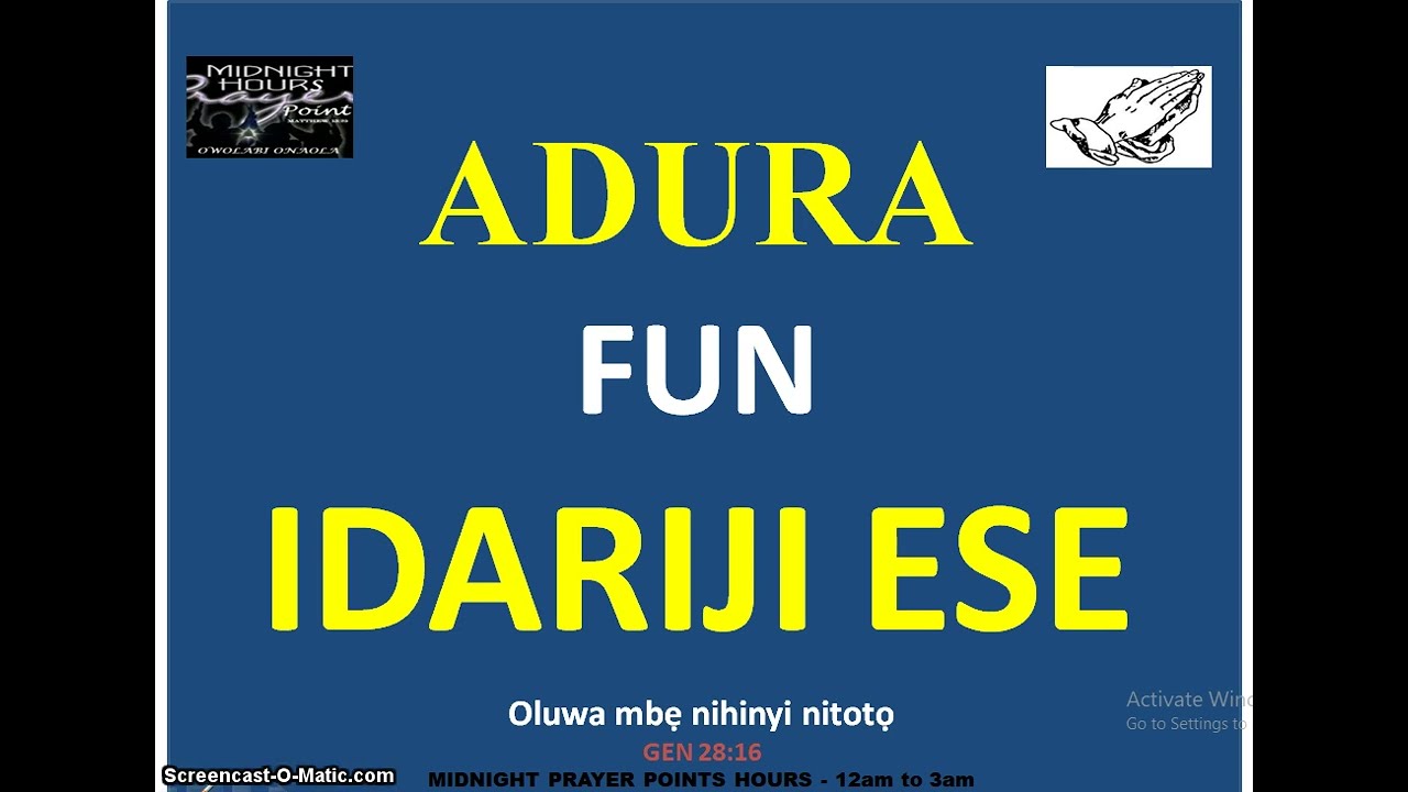 Adura Fun Idariji Ese