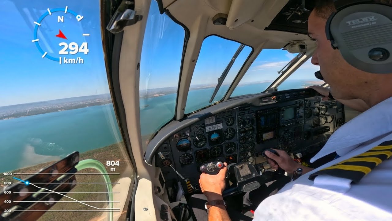 Linda aproximaçao em Palmas 👏🏿 SBPJ e pouso Embraer 110 Bandeirante