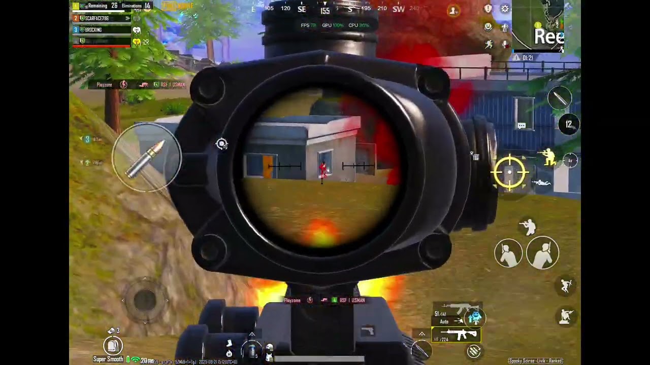 OPPO PAD 3  pubg test with fps meter 