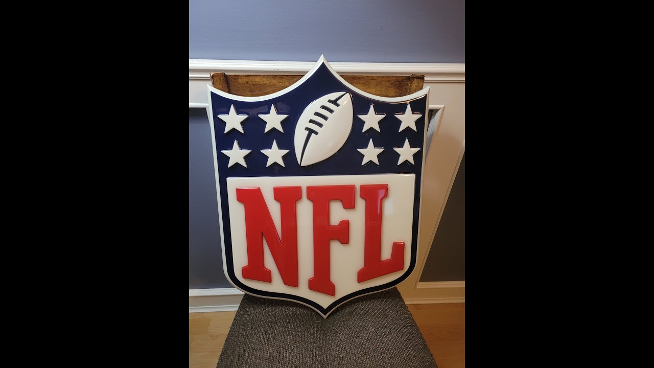NFL layered epoxy sign