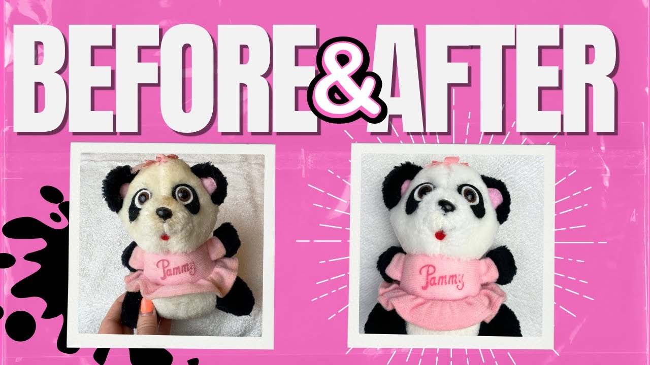 How to Wash Vintage Plushies to look brand NEW again!