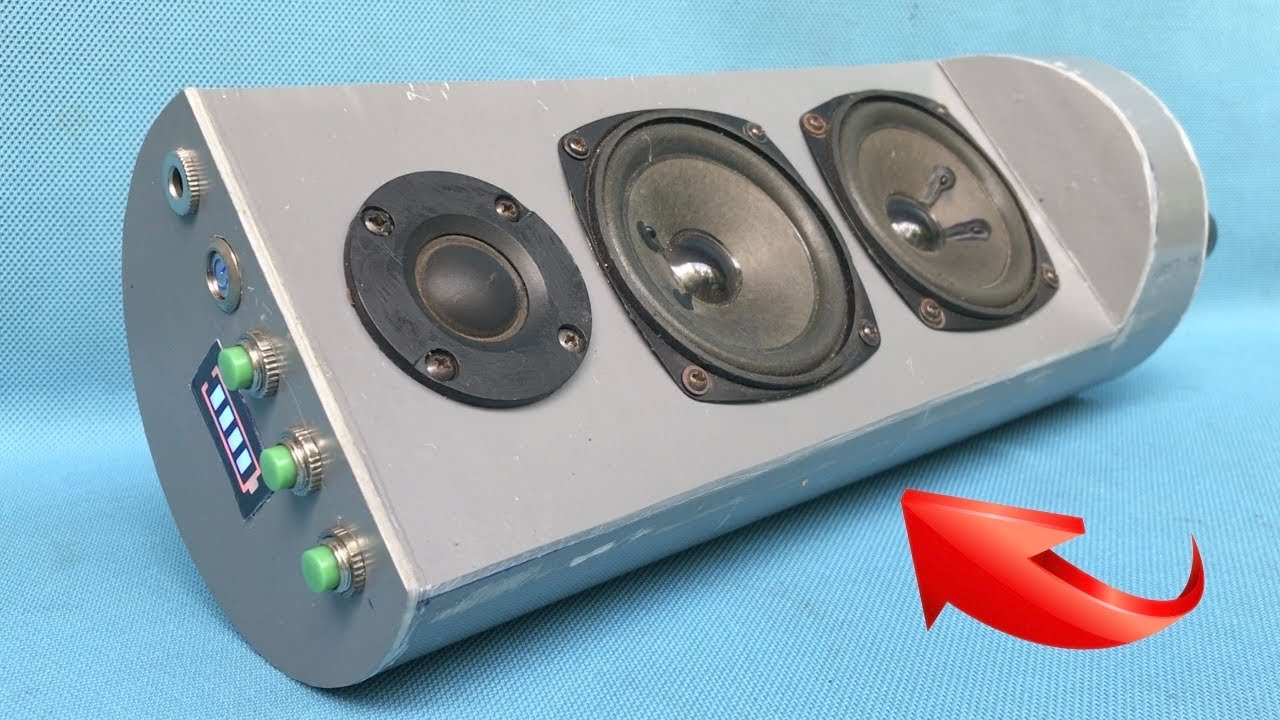 Сделайте мини-колонку Bluetooth из ПВХ-трубы! Очень мощный бас!