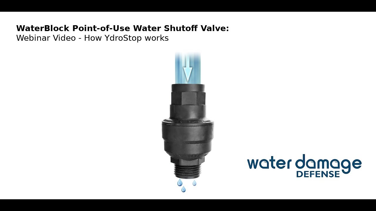 WaterBlock Point-of-Use Water Shutoff Valve: Webinar Video - How WaterBlock works