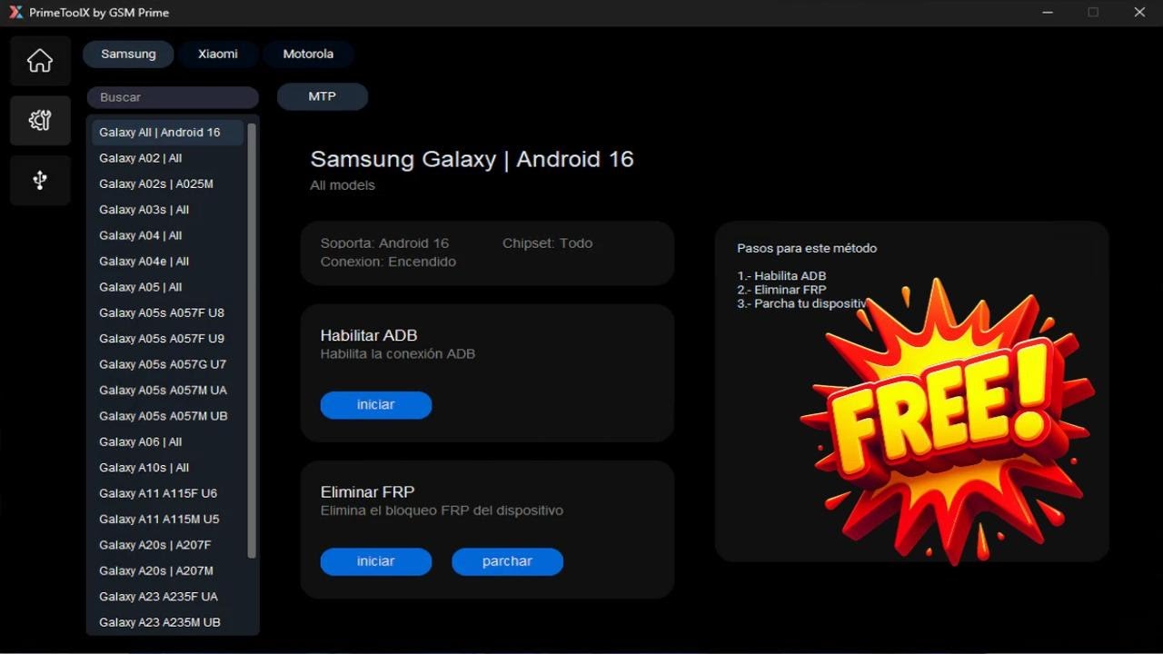 PrimeTool X V8.5 (Samsung Android 16 Support) For Samsung, Xiaomi, & Motorola Devices