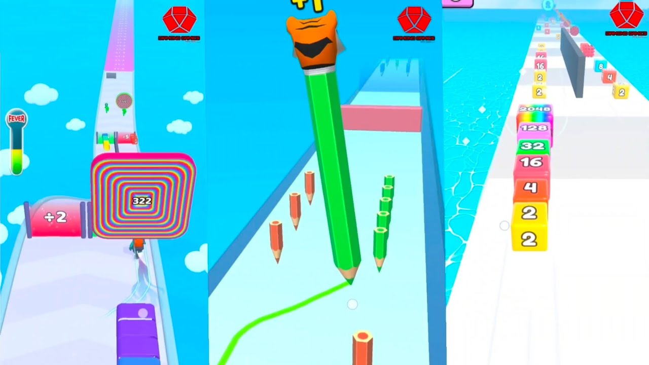Layer Man Vs Color Pencil Vs Jelly Tube Run Game #trending #viral #gameplay #running #walkthrough