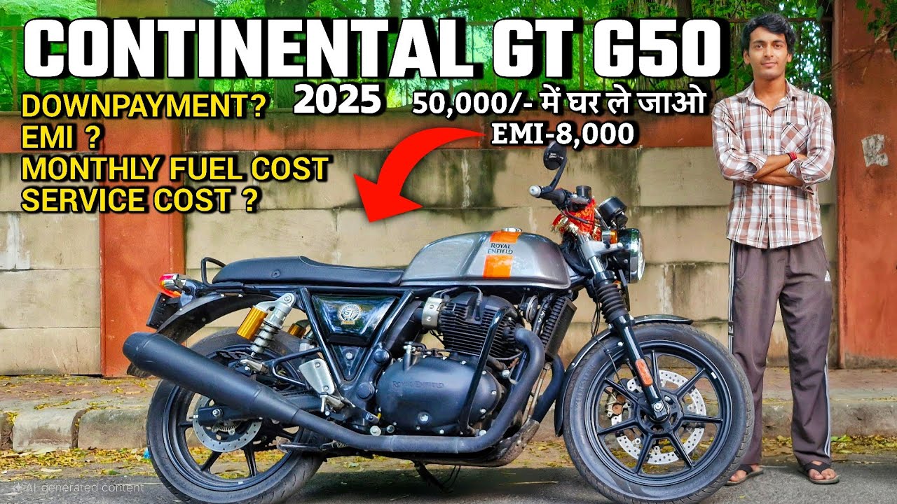 New Continental GT G50 2025 | DownPayment, Emi, Monthly Fuel Cost, Service Cost ?