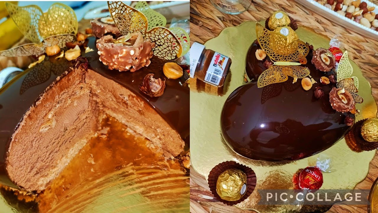 اونتخومي اوشوكولا(entremet au chocolat)/جينواز بالجوز  للمبتدئين و لسهراتكم الرومنسية