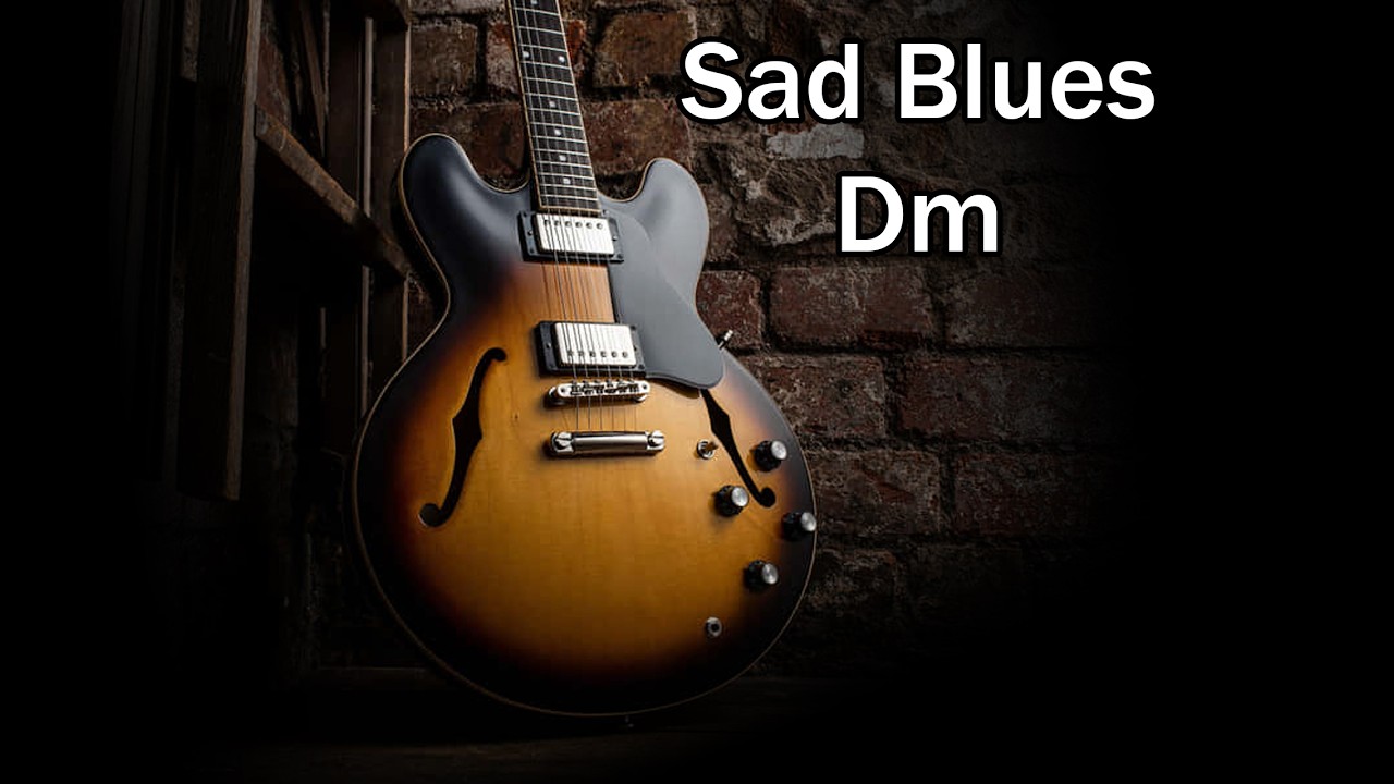 Slow Sad Blues - Backing Track in Dm for Practice