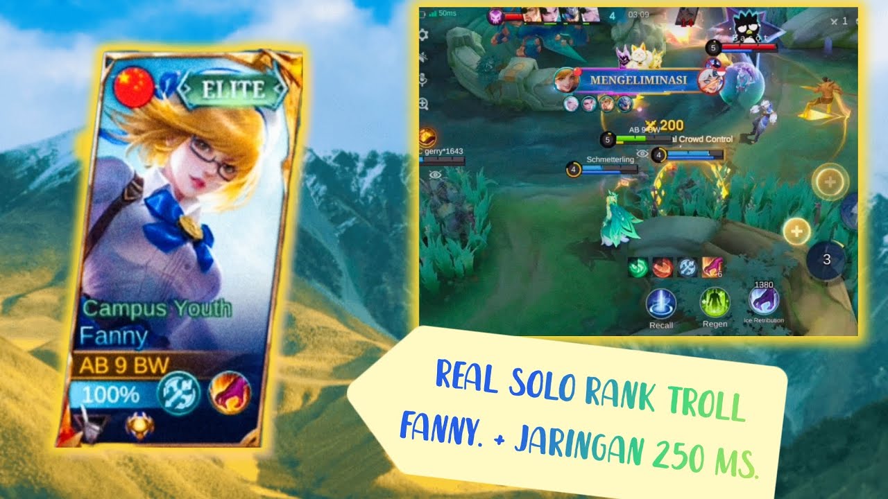 MOBILE LEGENDS: BANG BANG | 5 VS 5 | REAL SOLO RANK FANNY | FANNY DARAT | #mobilelegends #mlbb 