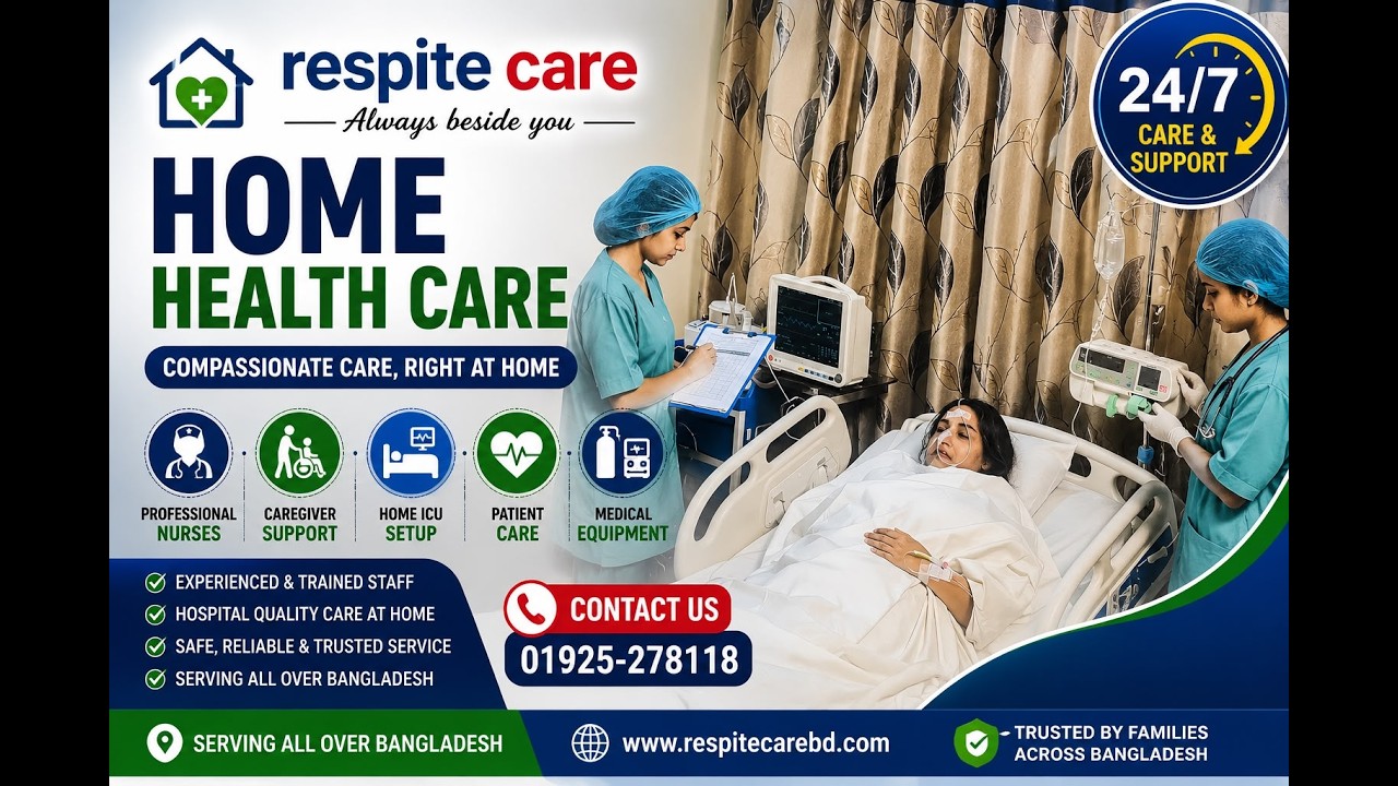 Respite Care Bangladesh| Professional Home Health Care & ICU Support at home| Trusted home nursing|
