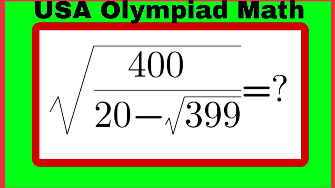 USA| A Super interesting Algebra Olympiad math Question|Can you solve this? #algebra #mathchallenge