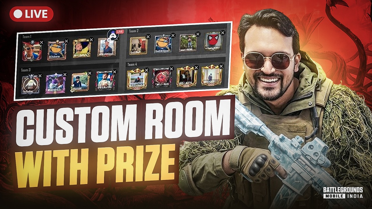 💀CUSTOM ROOM WITH PRIZE😎 | BGMI LIVE🔴