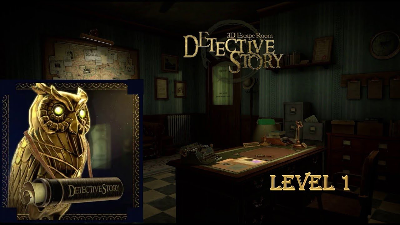 3D Escape Room Detective Story walkthrough level 1.