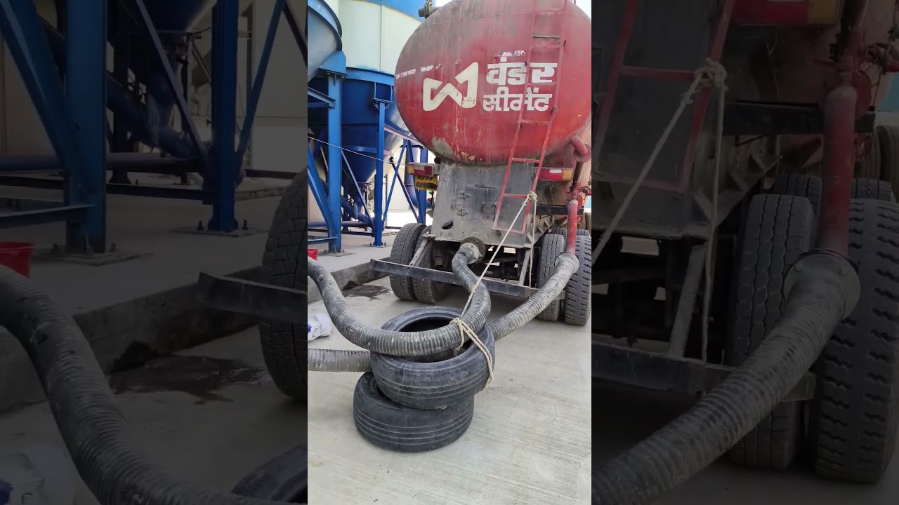 cement bulker unloading in RMC plant &silo