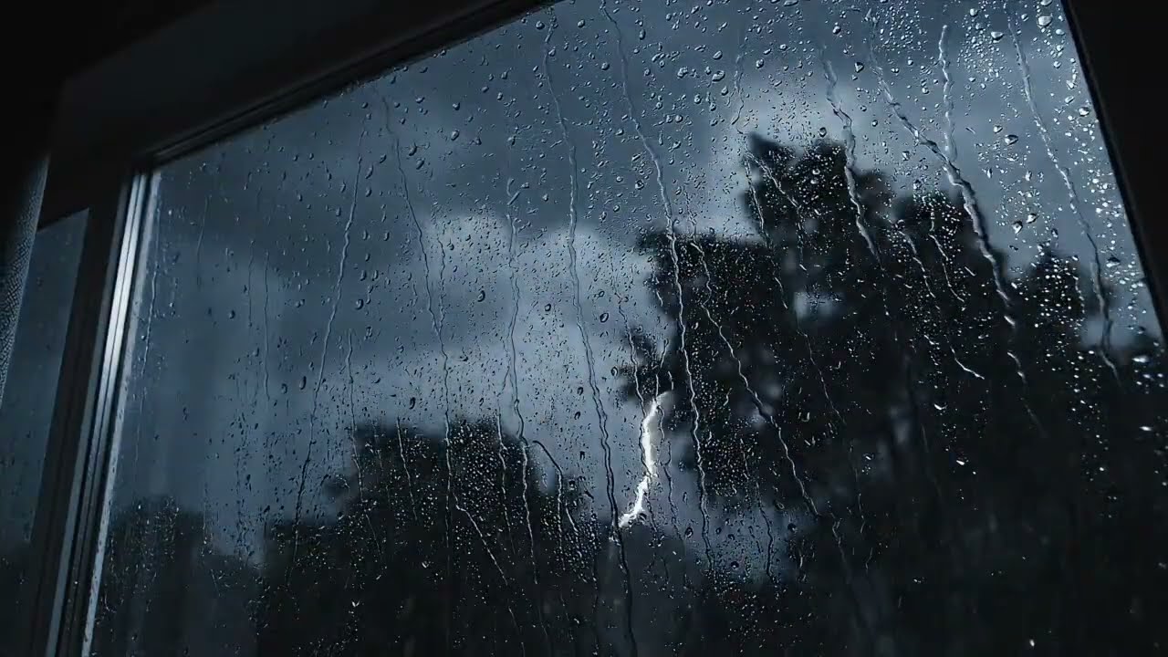 Dark & Stormy Night Thunderstorm | Intense Rain + Lightning for Sleeping & Relaxation | 8 Hours