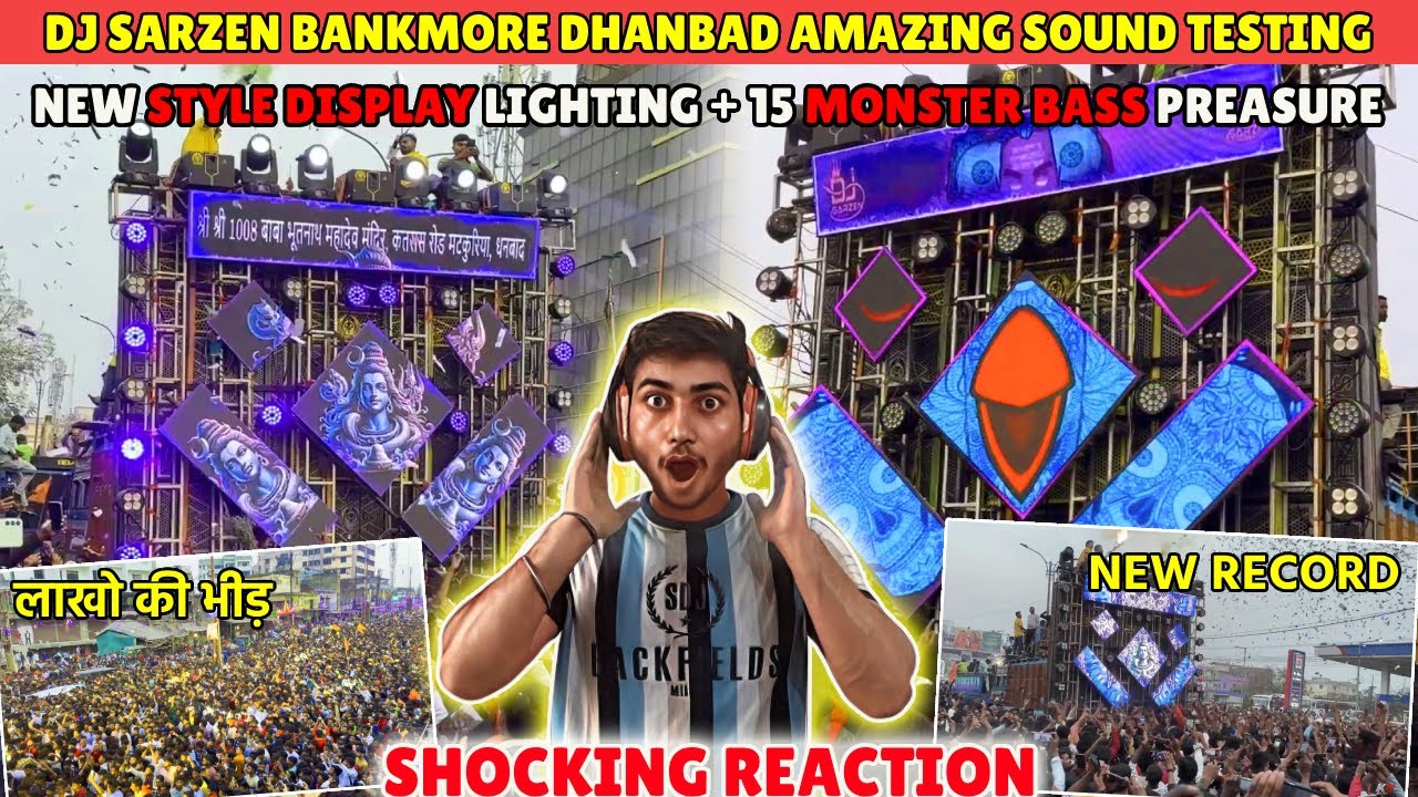 DJ SARZEN BANKMORE DHANBAND में खतरनाक SOUND TESTING REACTION😱| UMESH POP VLOGS | #djsarzen