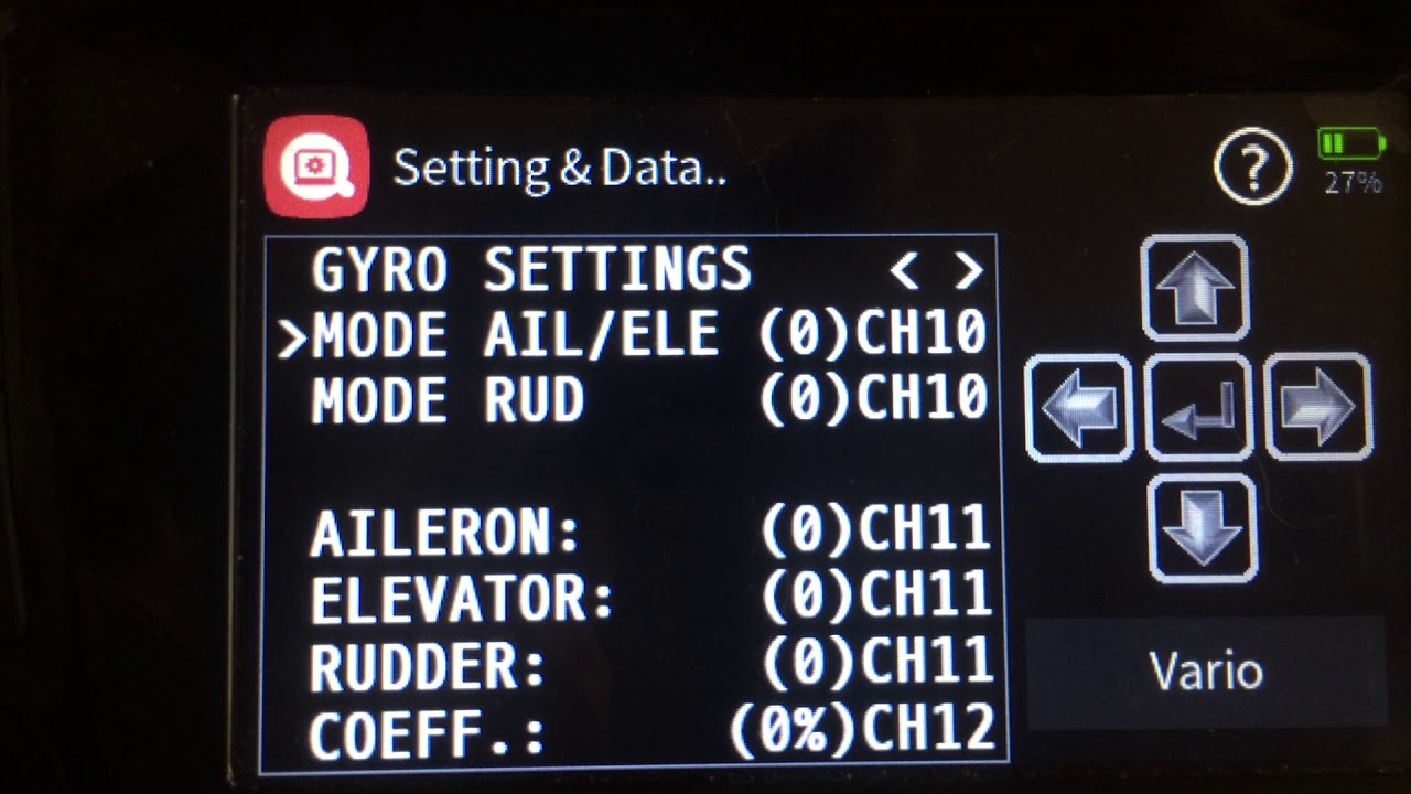 Programmation du gyro d'un GR-12 - GR-18 - GR-24 - Falcon12