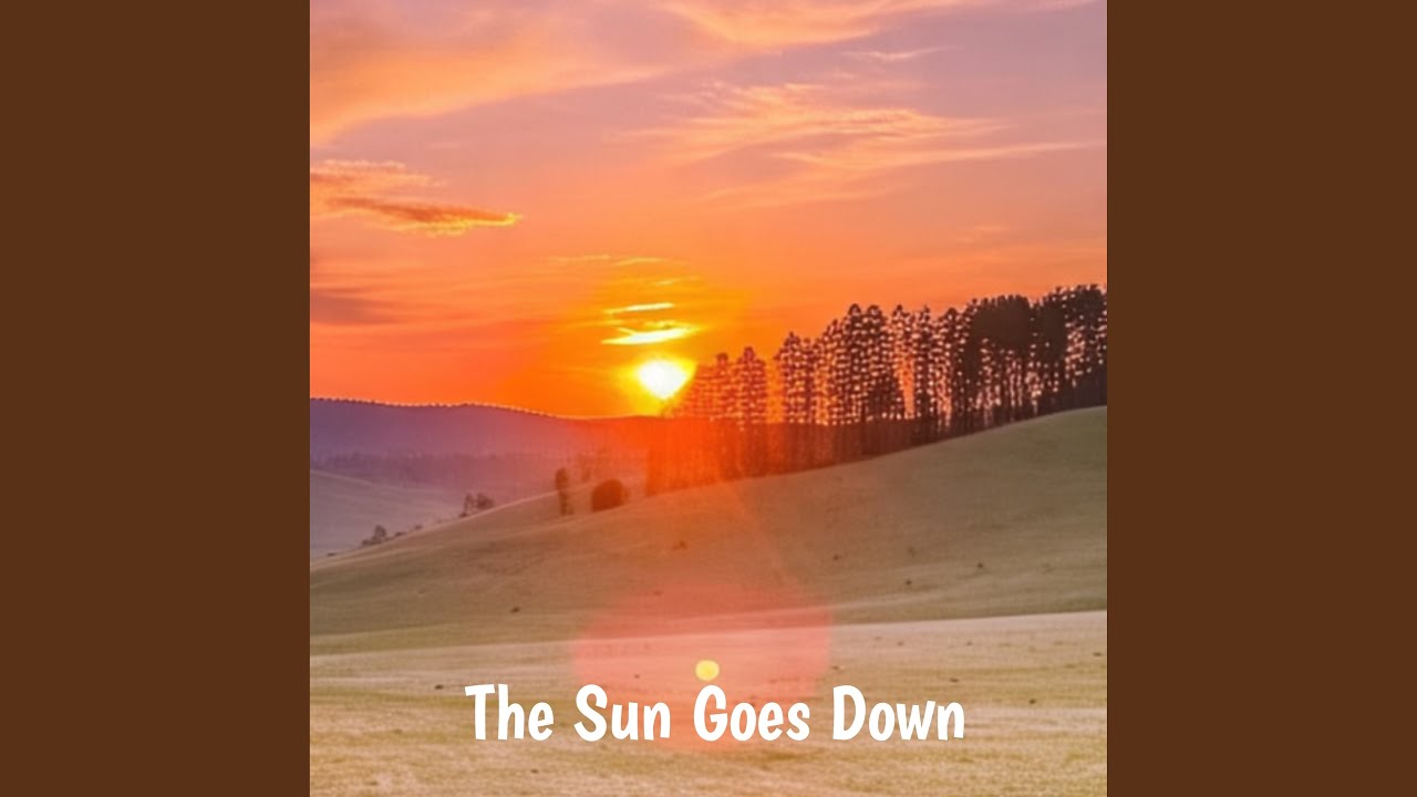 The sun goes down