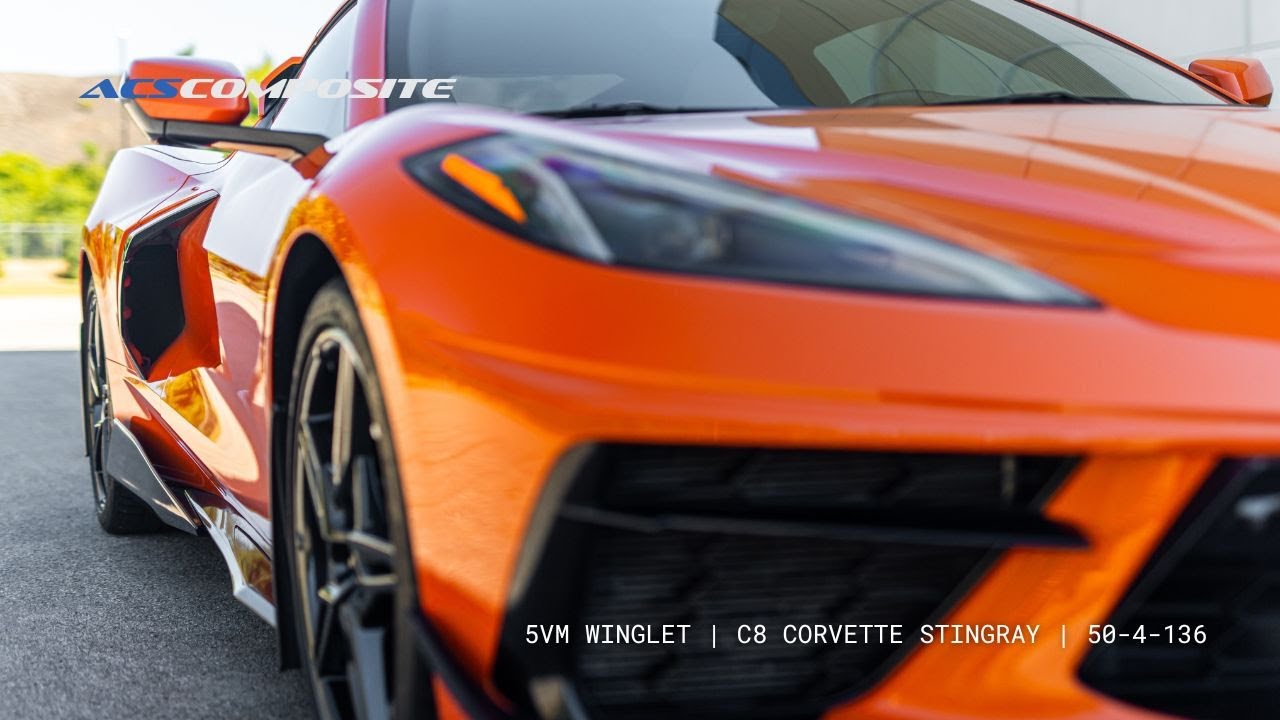 Установка крыльев-рокеров C8 Corvette Stingray 5VM | Карбоновая вспышка | 50-4-136 | Композитный ...