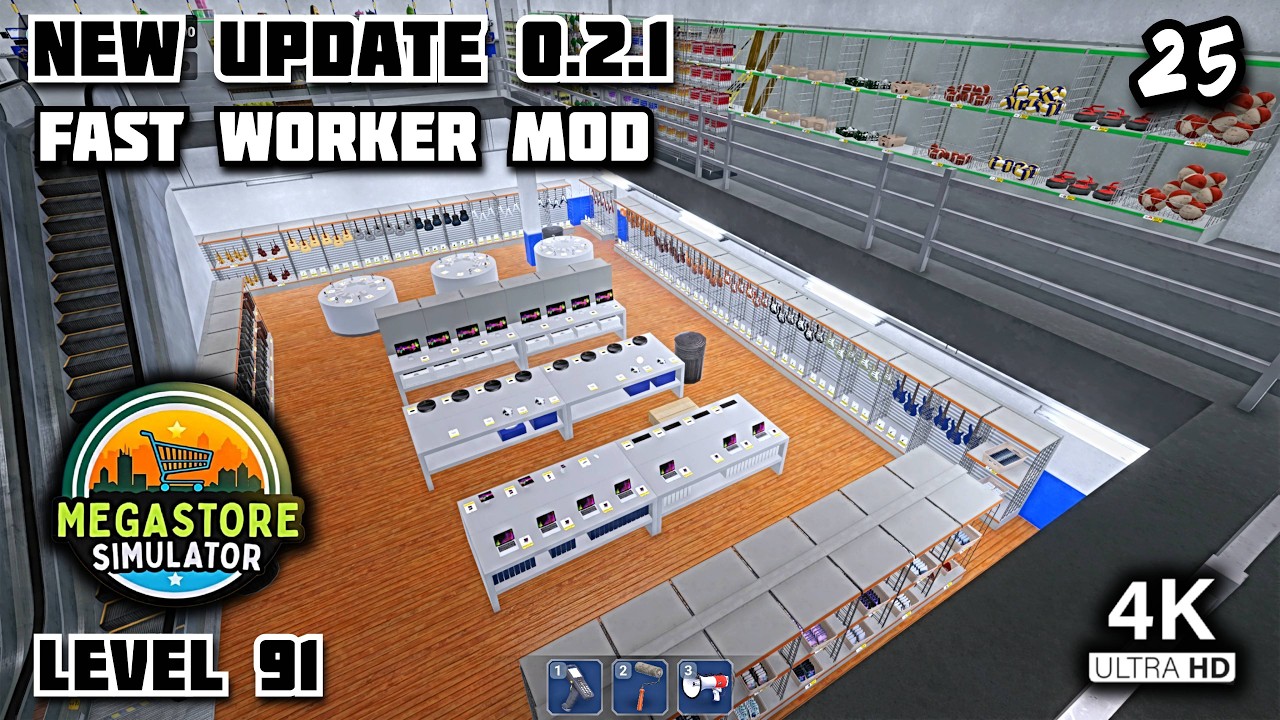 Megastore Simulator 4K60FPS #25 EN Commentary Lv 91 - Door Restocker MOD Reshade