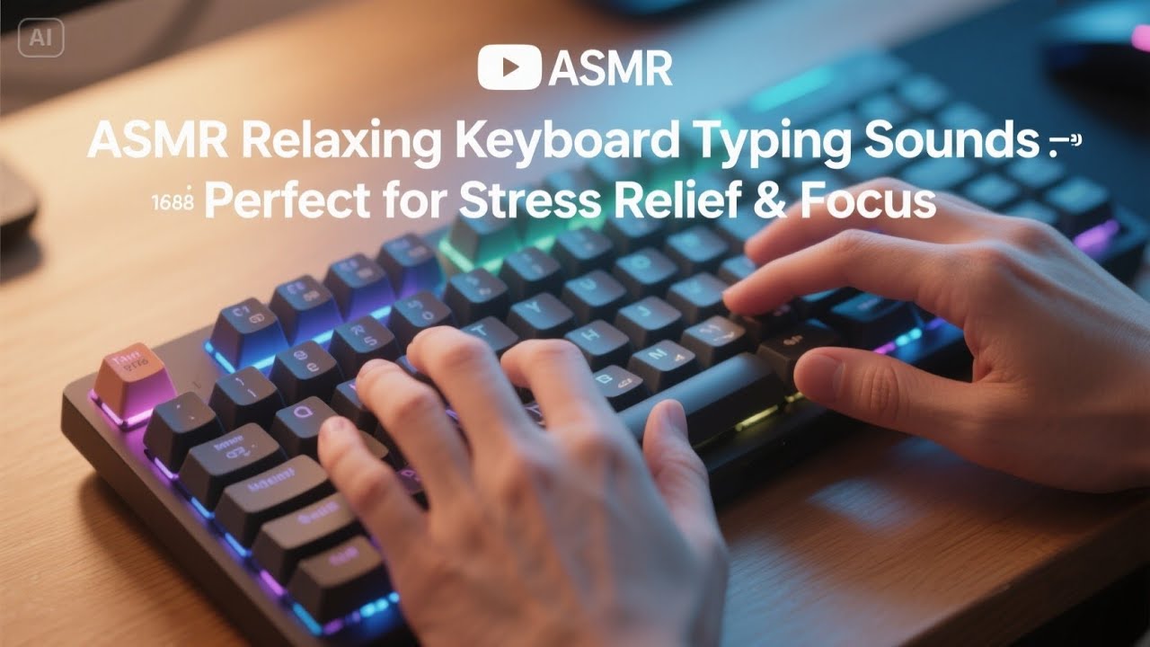 ASMR Relaxing Keyboard Typing Sounds ⌨️ Perfect for Stress Relief & Focus