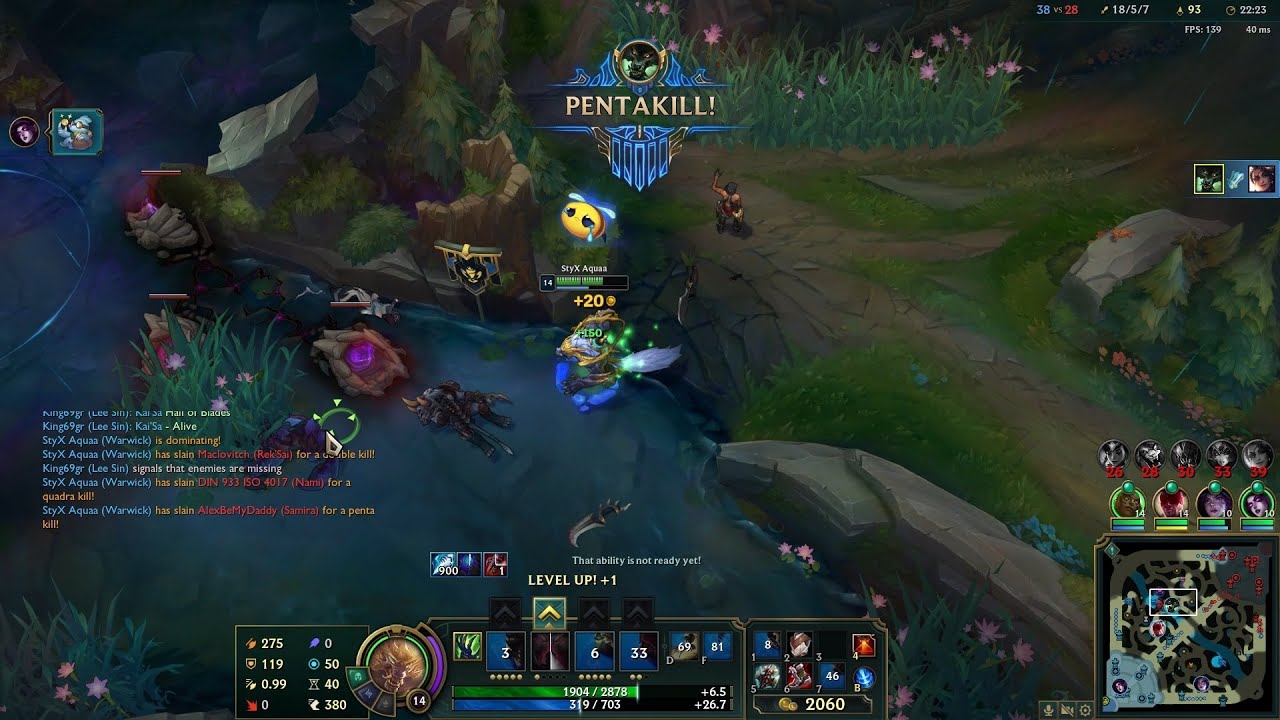 1v5 Warwick Pentakill