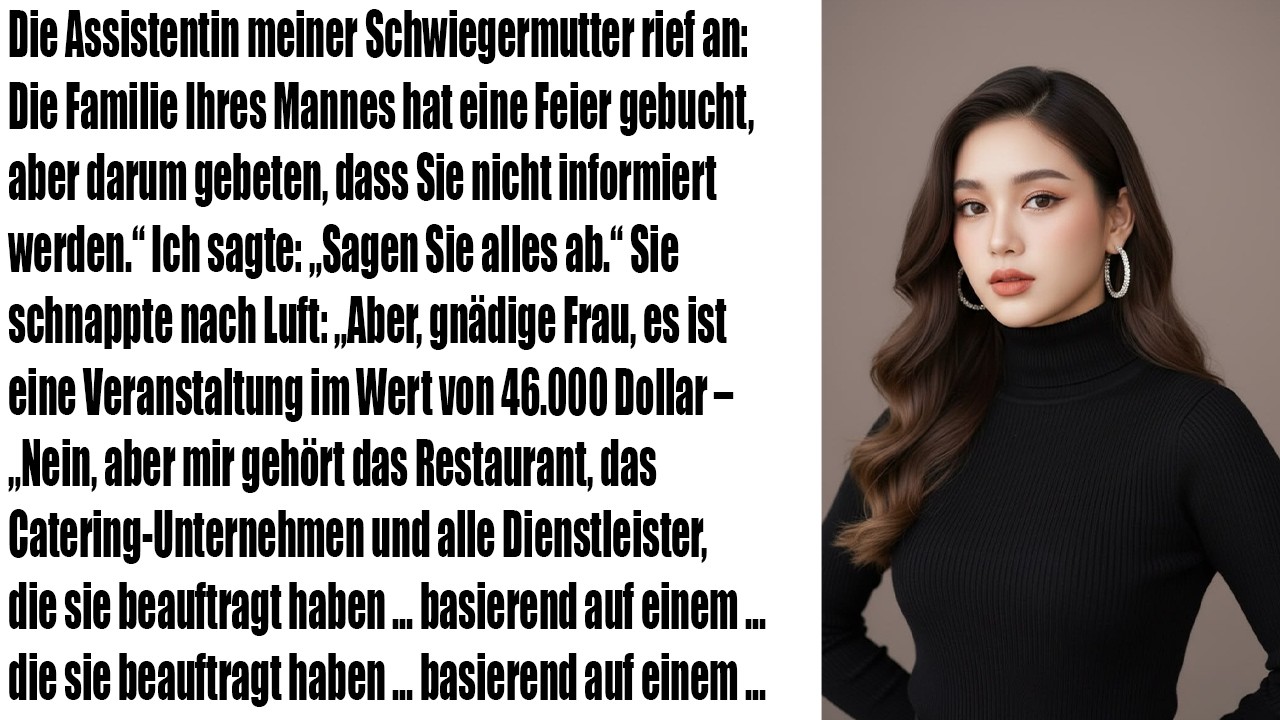 Meine Schwiegermutter verbot mir mein eigenes Restaurant – ihr fataler Fehler!