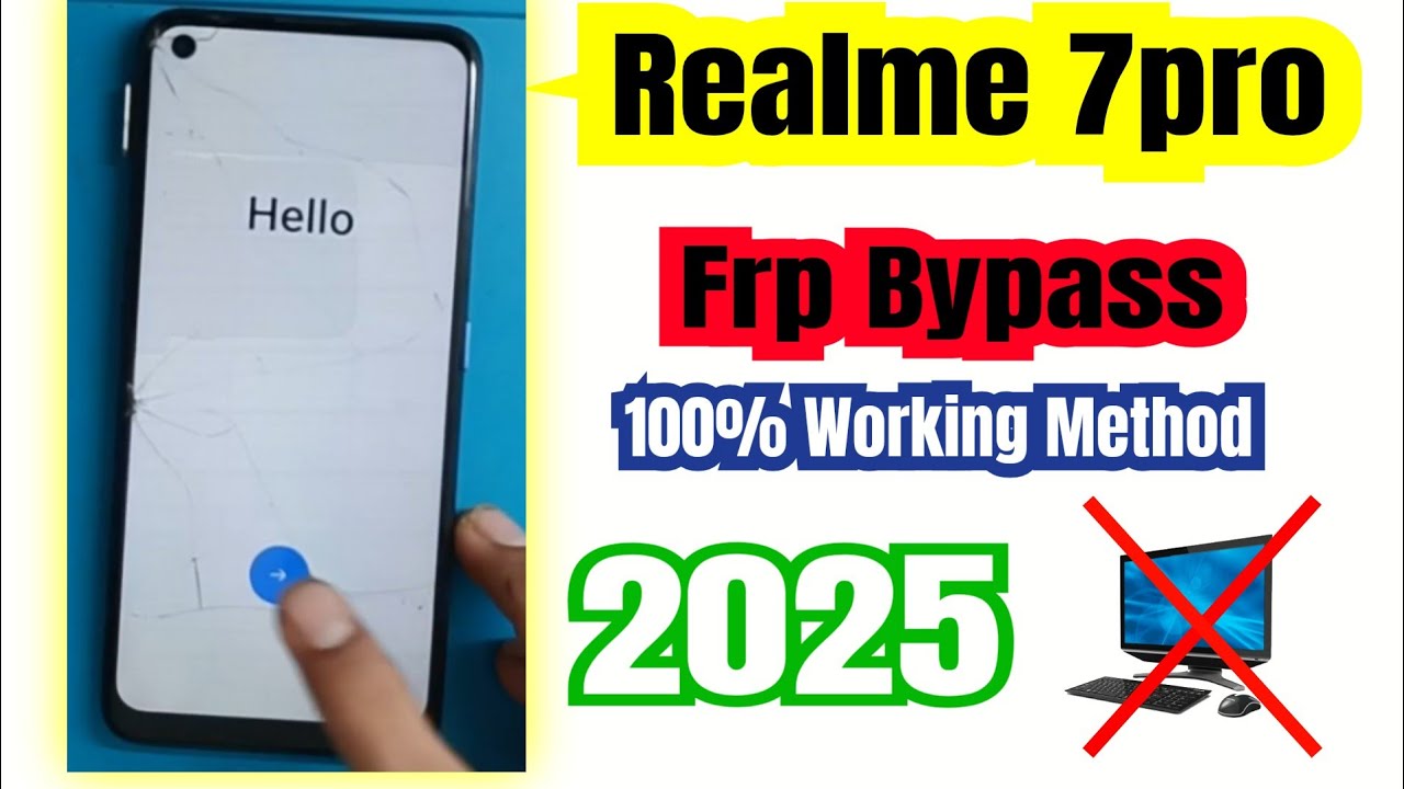 Realme 7pro (Rmx2170) Frp Bypass / Android 13,14 New / 100% Working Method 2025 // Without PC 