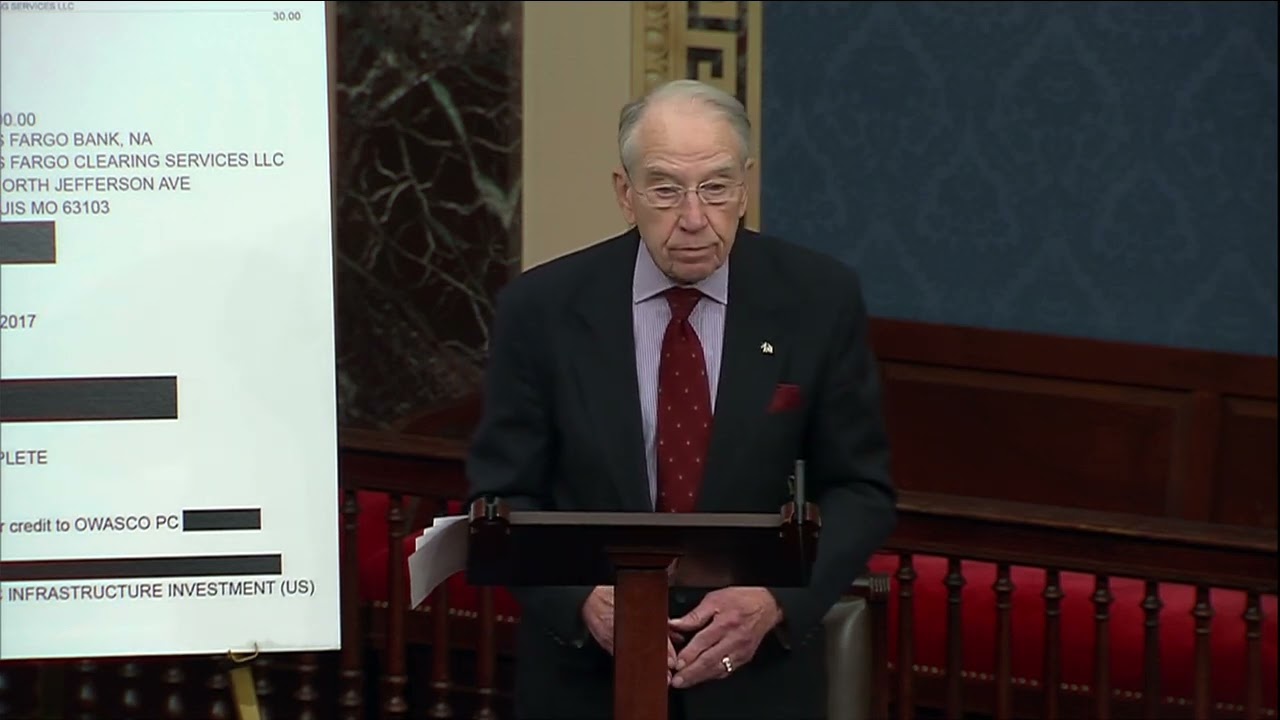 Grassley Discusses Investigation Into Biden Family Foreign Financial Entanglements - Part 1