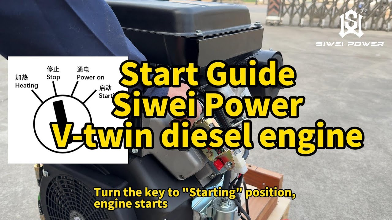 V twin diesel engine starting guide