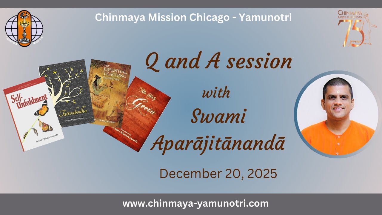 Q&A session with Swami Aparajitananda - Session 1 - Saturday 2025-12-20