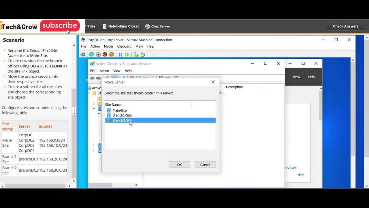 6.6.4 Настройка сайтов TestOut