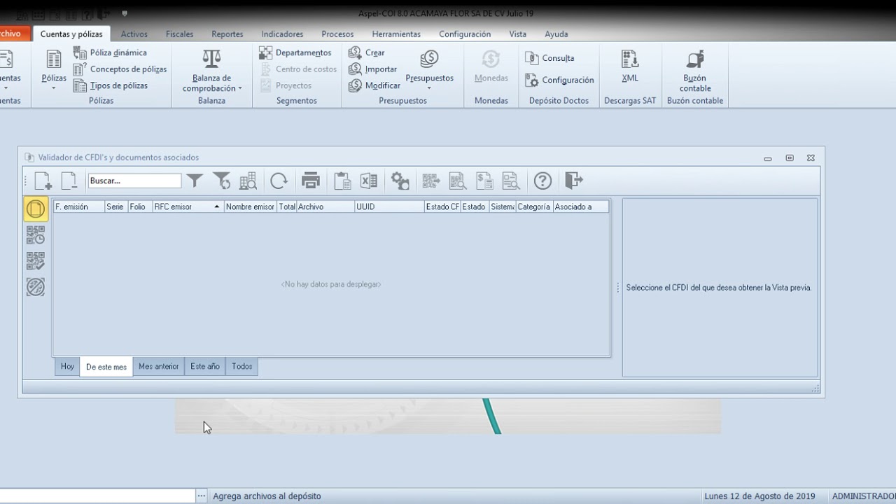 Carga de XML al sistema ASPEL COI 8.0 Guía: 