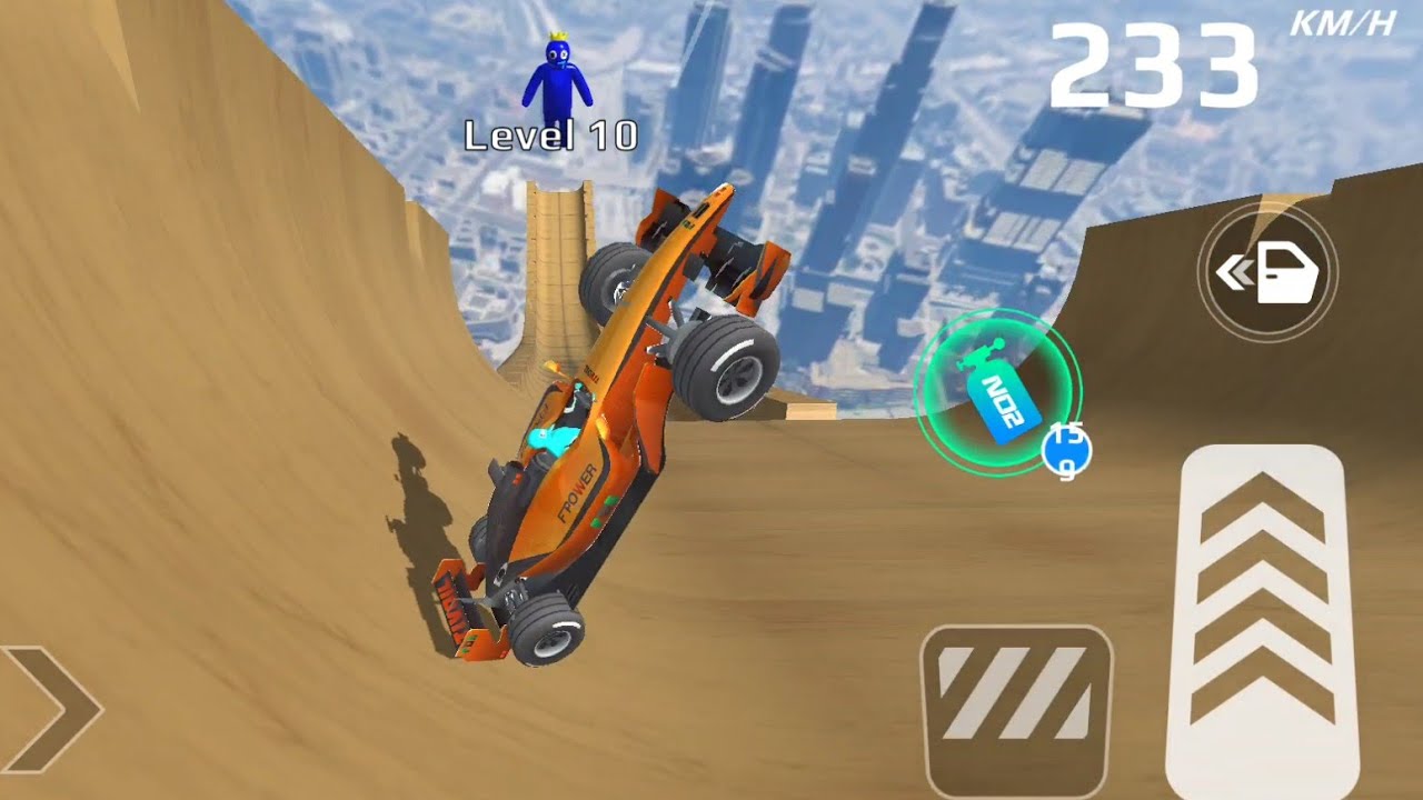 GT Car Stunt Master Mega - F1 Truck Impossible Sky Ramps - Super Car & Monster Truck | Levels 8-10
