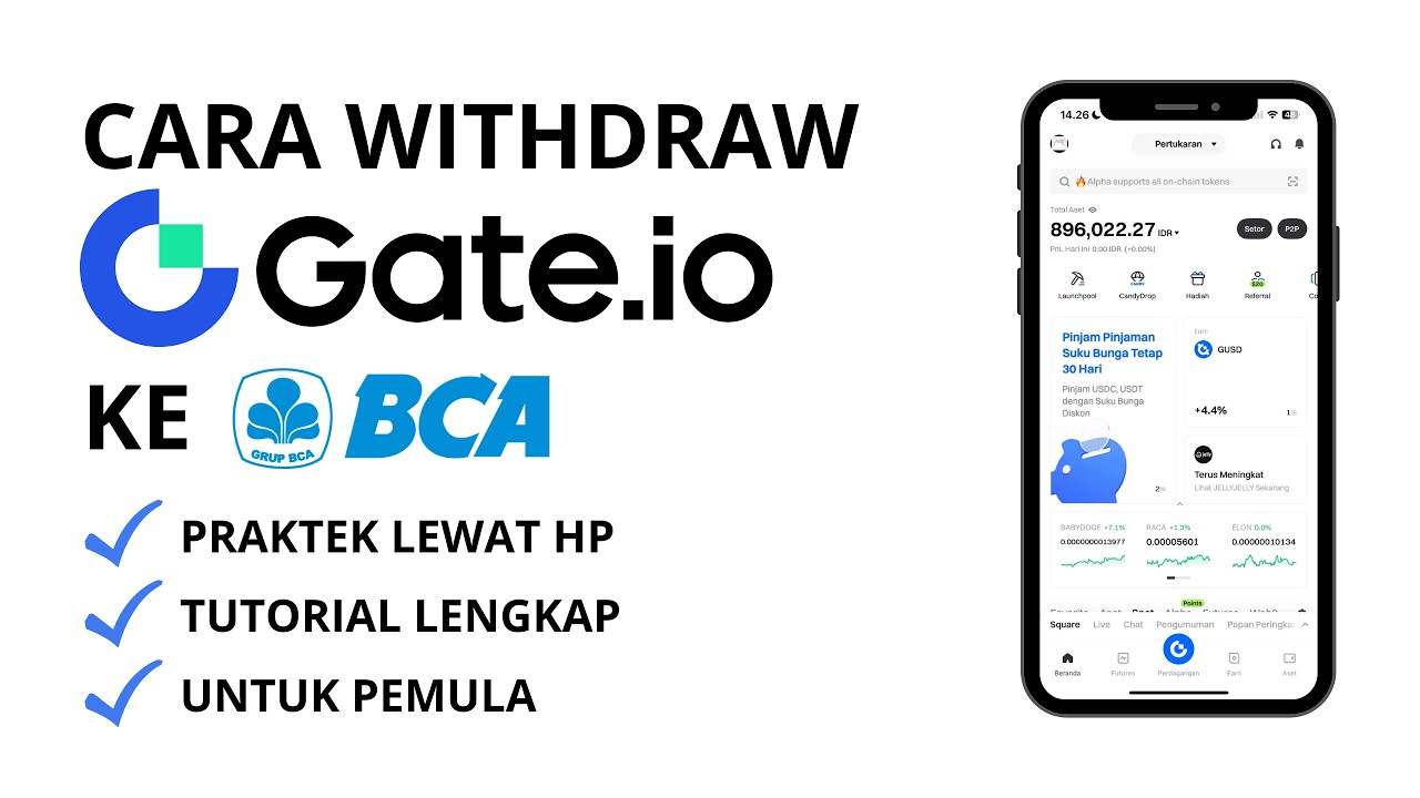 Cara Withdraw Gate Io ke BCA Terbaru 2026 | Tutorial Lengkap