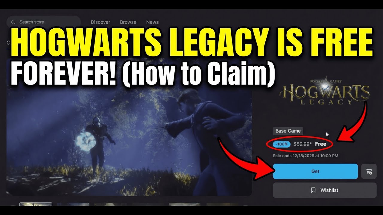 Hogwarts Legacy FREE on Epic Games! (How to Claim + PC Specs)