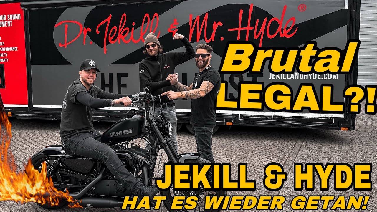 Jekill & Hyde hat es wieder getan!! Brutaler Auspuff für die Harley Roadster. Harley exhaust Sound!