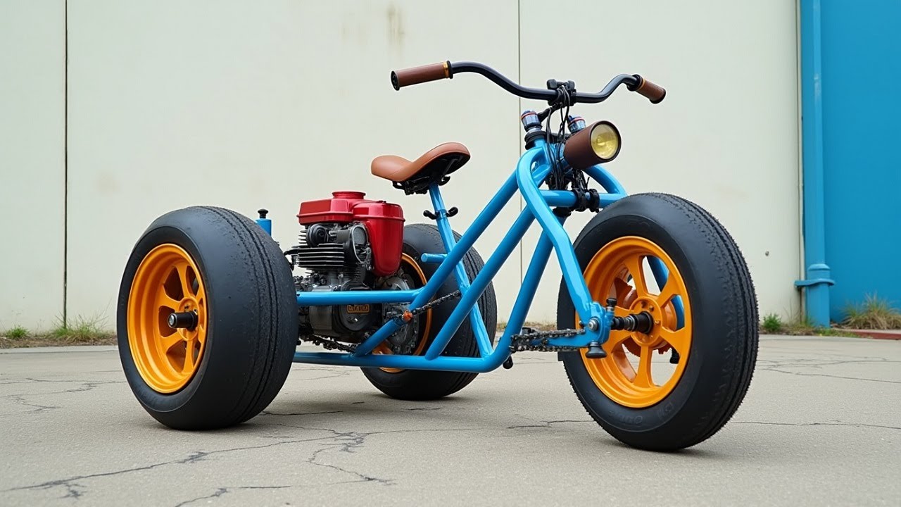 DIY TRICYCLE from Old Bicycle Frame and Broken Lawn Mower // DIY