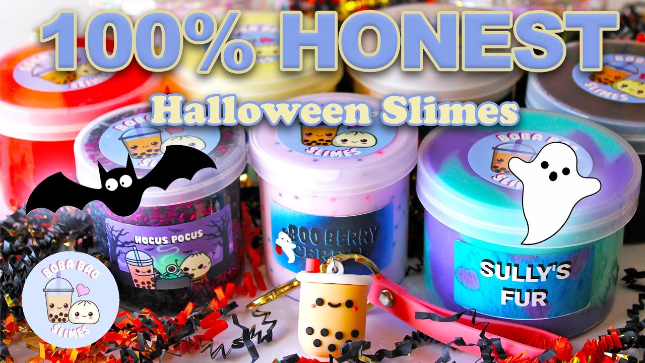 Boba Bao Slimes Review / ASMR (Sully's Fur & Hocus Pocus!!)