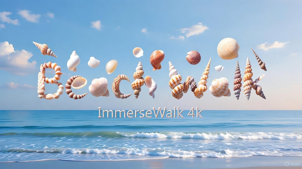 Relaxing Beach Walk 4K: Scenic Ocean Waves & Tropical Paradise Stroll