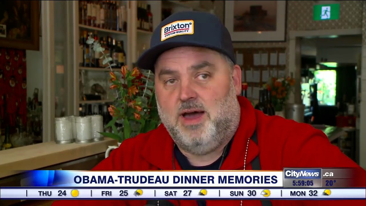 Video: Montreal restaurant honoured to host Obama-Trudeau dinner