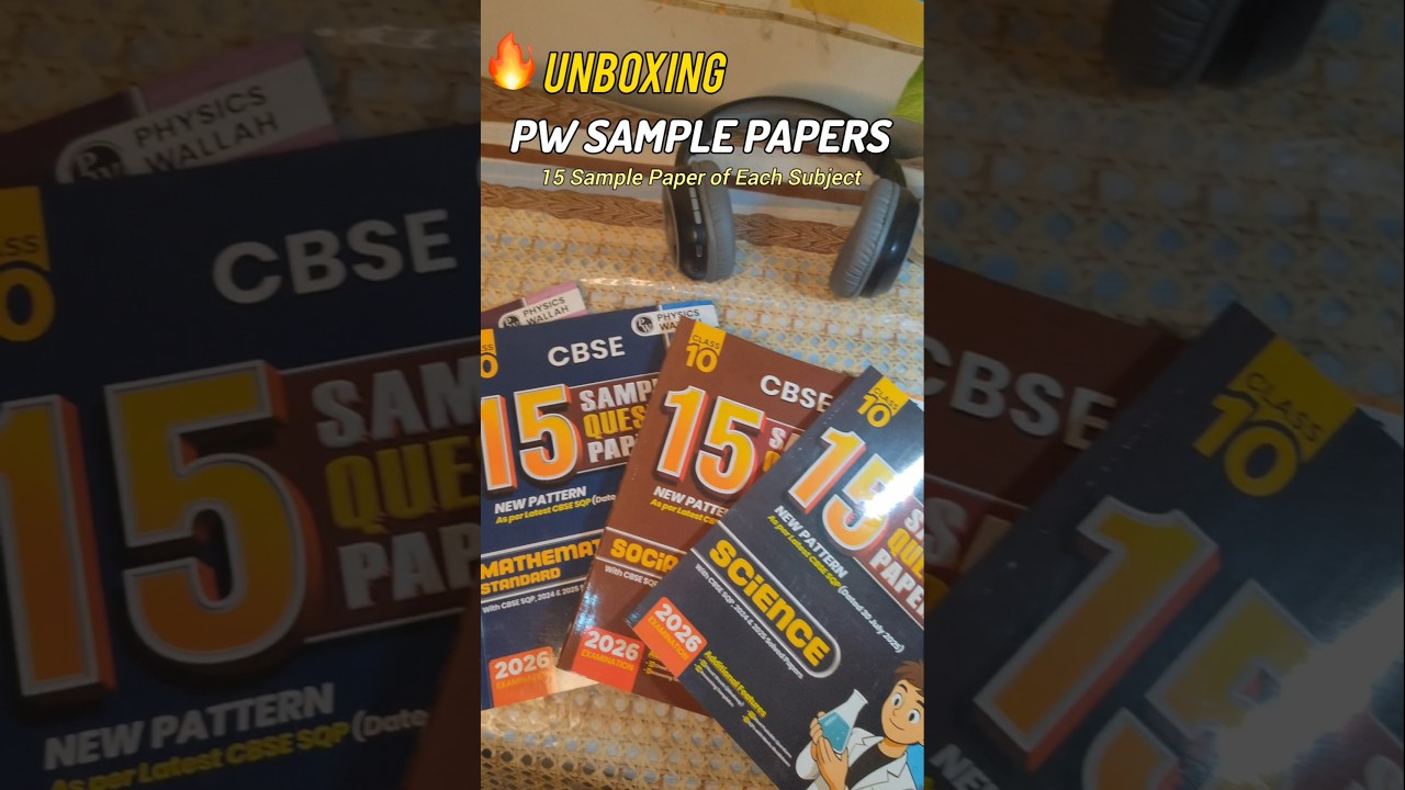 UNBOXING *PW SAMPLE PAPERS * 💯📚Ft. Boards Preparation #shorts #study #class10