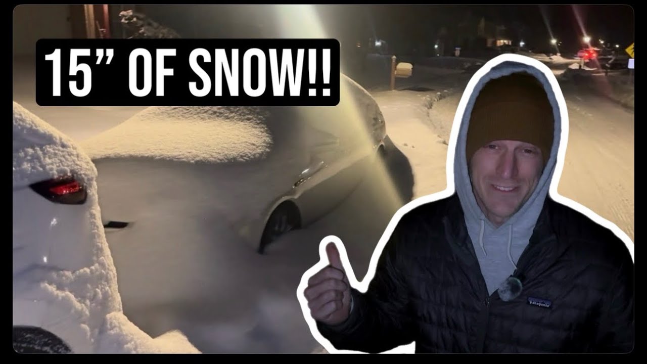 WE GOT 15 INCHES OF SNOW!! 