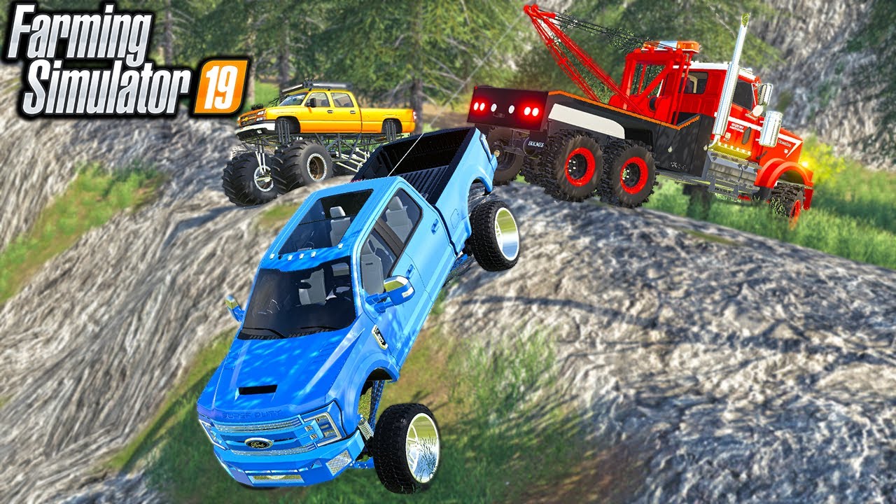 OFF ROAD RECOVERY! RESCUING $100,000 ANYLEVEL F350 | (ROLEPLAY) FARMING SIMULATOR 2019