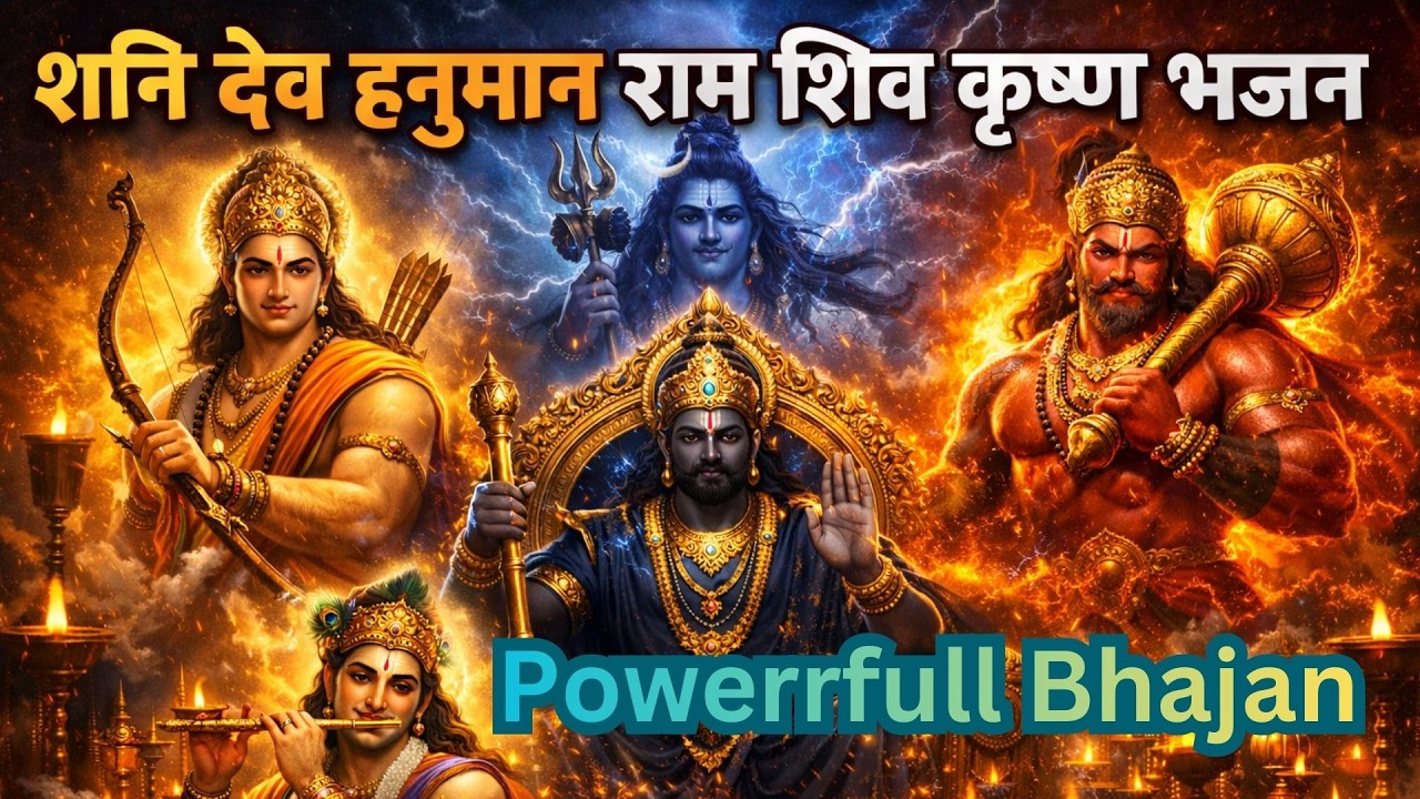 शनि देव हनुमान राम शिव कृष्ण भजन | Panch Dev Mahabhajan | Nonstop 1 Hour Bhajan | #panchdevbhajan