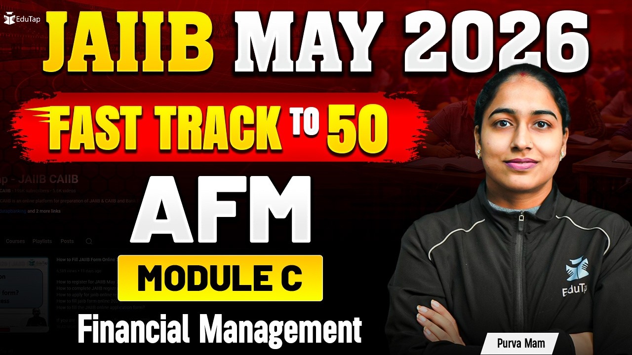 JAIIB AFM Free Online Classes 2026 | Financial Management MCQ Practice | JAIIB May 2026