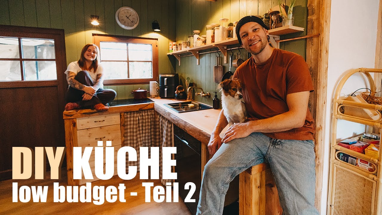 Küche selbst bauen - Upcycling Altholz - DIY Vlog im Waldhaus