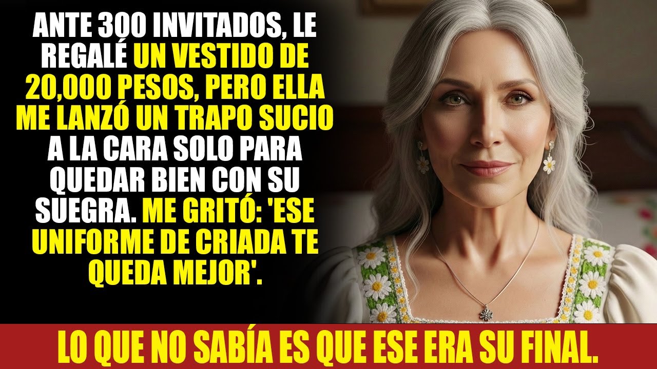 Le di un vestido de 20k, pero me lanzó un trapo sucio ante 300 invitados por culpa de su suegra.