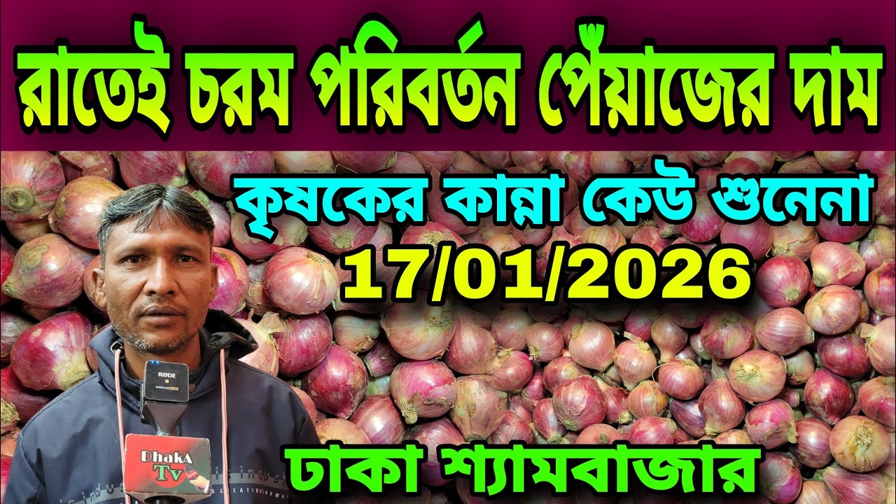 17/01/2026 রাতেই চরম পরিবর্তন পেঁয়াজের দাম আজকের খবর আজকের বাজারে পেঁয়াজের পাইকারী দাম কত ? Onion